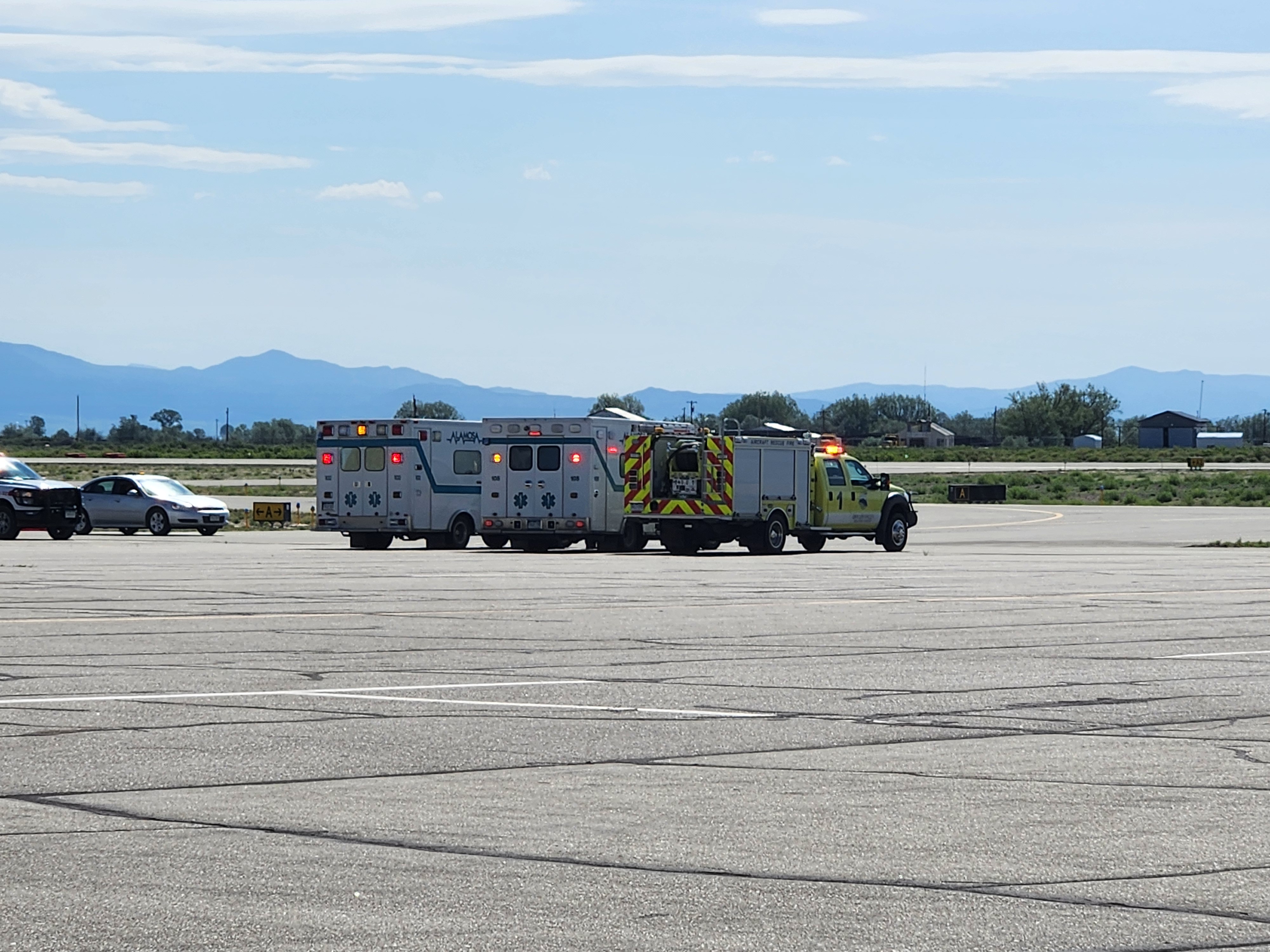 Emergency Vehicles at Full Scale Exercise