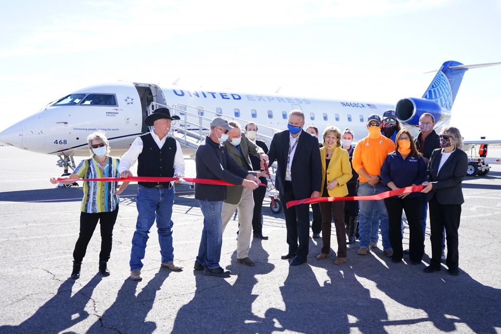 SLV Airport and United Airlines ribbon cutting